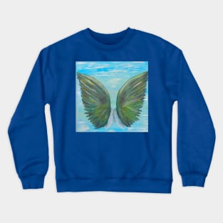 free wings in the clouds Crewneck Sweatshirt